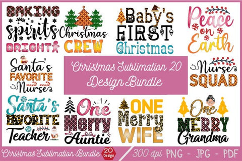 Christmas Sublimation Designs, Retro Christmas Bundle,SVG Designs, SVG SH_Tee store 