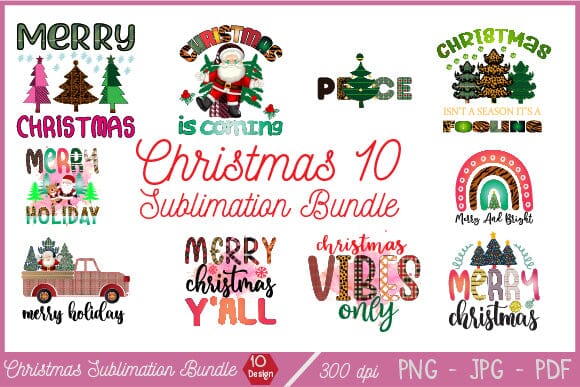 Christmas Sublimation Designs, Retro Christmas Bundle,SVG Designs, SVG SH_Tee store 