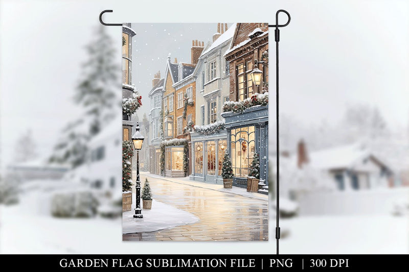 Christmas Sublimation Garden Flag PNG Sublimation BijouBay 