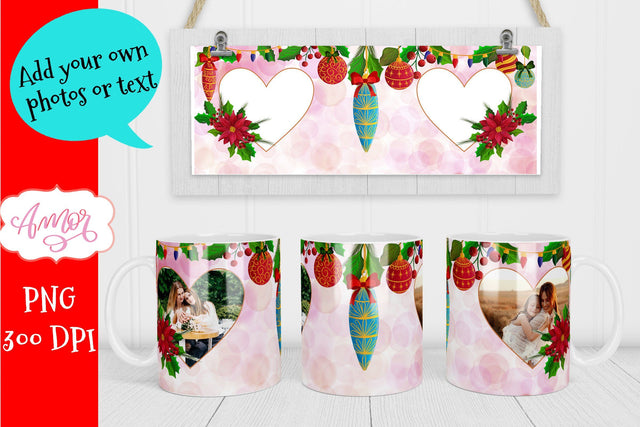 Christmas sublimation mug template for custom gifts Sublimation Amorclipart 