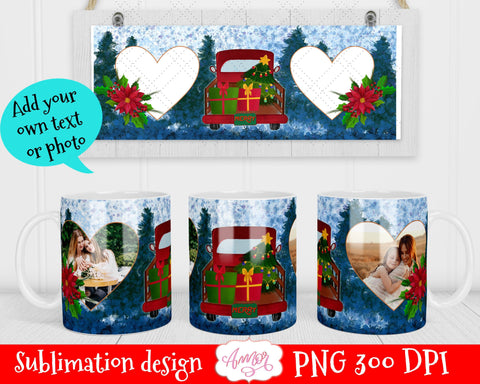 Christmas sublimation mug template for custom gifts Sublimation Amorclipart 
