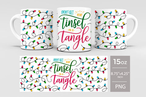 Christmas sublimation mug wrap Sublimation KMarinaDesign 