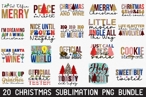 Christmas Sublimation PNG Bundle Sublimation Rupkotha 
