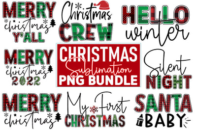 Christmas Sublimation PNG Bundle SVG CraftingStudio 