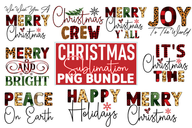 Christmas Sublimation PNG Design Bundle SVG CraftingStudio 