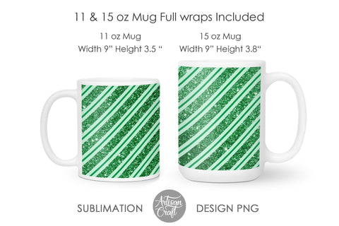 Christmas sublimation PNG showing Green candy cane Sublimation Artisan Craft SVG 