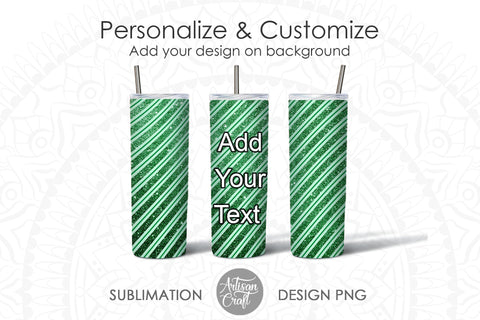 Christmas sublimation PNG showing Green candy cane Sublimation Artisan Craft SVG 