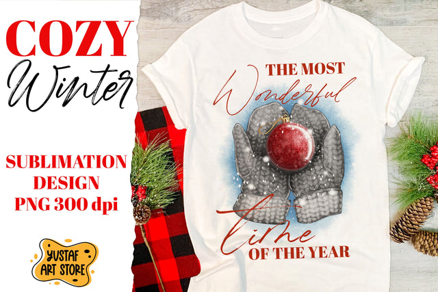 Christmas sublimation "The most wonderful time of the year" Sublimation Yustaf Art Store 