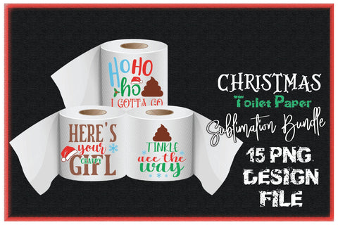 Christmas Sublimation Toilet Paper Bundle Sublimation Creativeart88 