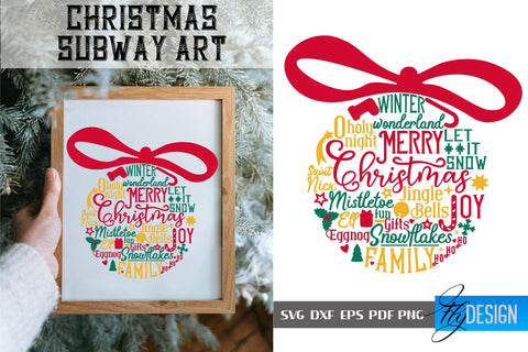 Christmas Subway Art SVG Bundle | Christmas Quotes SVG Design | Winter Quotes SVG SVG Fly Design 