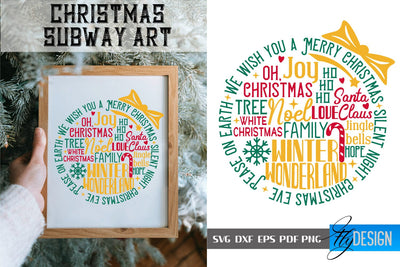 Christmas Subway Art SVG | Christmas Quotes SVG Design | Winter Quotes SVG SVG Fly Design 