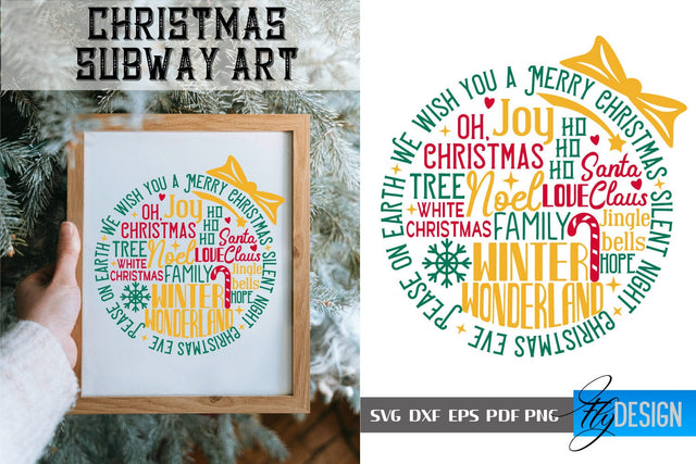 Christmas Subway Art SVG | Christmas Quotes SVG Design | Winter Quotes SVG SVG Fly Design 