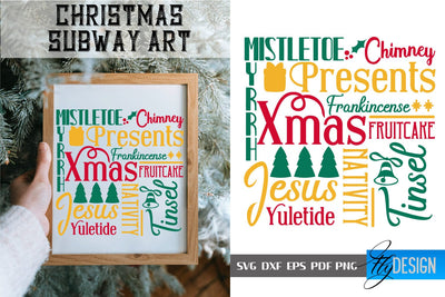Christmas Subway Art SVG | Christmas Quotes SVG Design | Winter Quotes SVG SVG Fly Design 