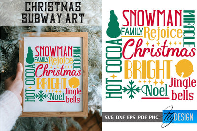Christmas Subway Art SVG | Christmas Quotes SVG Design | Winter Quotes SVG SVG Fly Design 