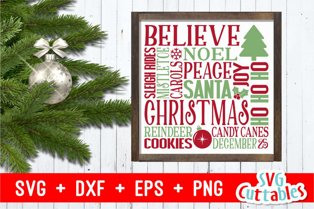 Christmas Subway Art SVG Svg Cuttables 