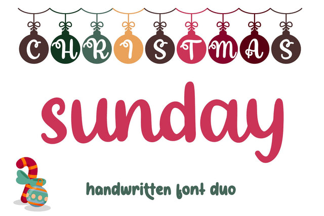 Christmas Sunday - christmas font duo Font letterbeary 