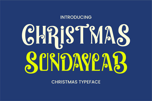 Christmas Sundaylab - Festive and Very Classy Font ahweproject 