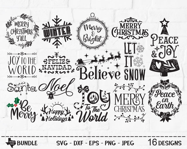 Christmas Super Bundle | Christmas SVG SVG Texas Southern Cuts 