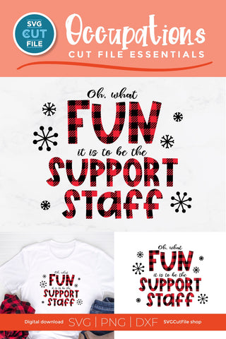 Christmas Support Staff svg for healthcare or teacher support SVG SVG Cut File 