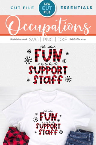 Christmas Support Staff svg for healthcare or teacher support SVG SVG Cut File 