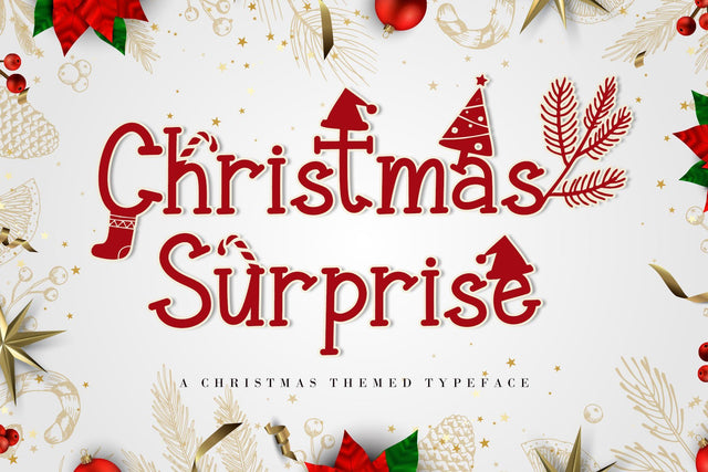 Christmas Surprise Font AEN Creative Store 