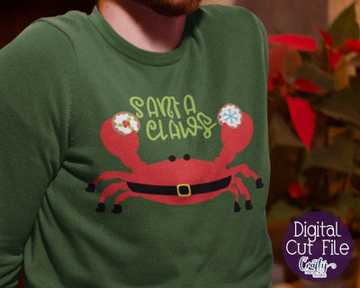 Christmas Svg - Animal Svg - Crab Svg - Santa Claws Cut File SVG Crafty Mama Studios 