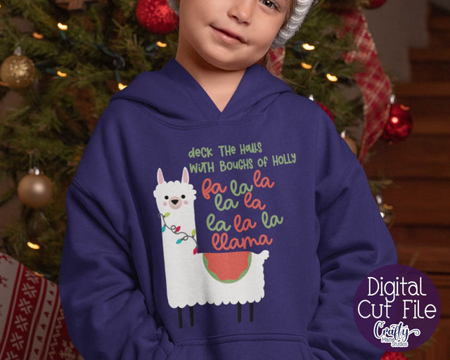 Christmas Svg - Animal Svg - Llama Svg - Deck The Halls Llama SVG Crafty Mama Studios 