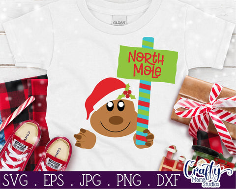 Christmas Svg - Animal Svg - Mole Svg - The North Mole Svg SVG Crafty Mama Studios 