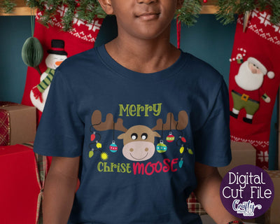 Christmas Svg - Animal Svg - Moose Svg - Merry Christmoose SVG Crafty Mama Studios 