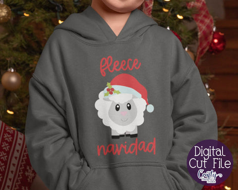 Christmas Svg - Animal Svg - Sheep Svg - Fleece Navidad - Feliz Navidad SVG Crafty Mama Studios 