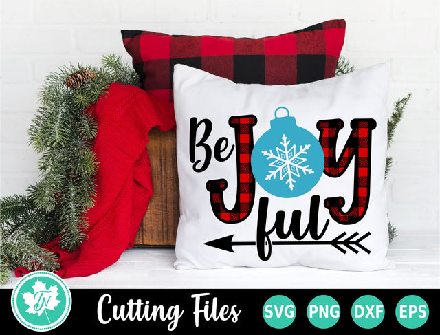 Christmas SVG | Be Joyful Plaid SVG TrueNorthImagesCA 