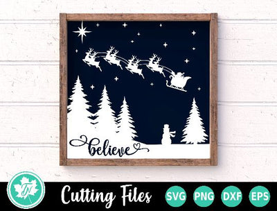 Christmas SVG | Believe Santa Sign SVG TrueNorthImagesCA 
