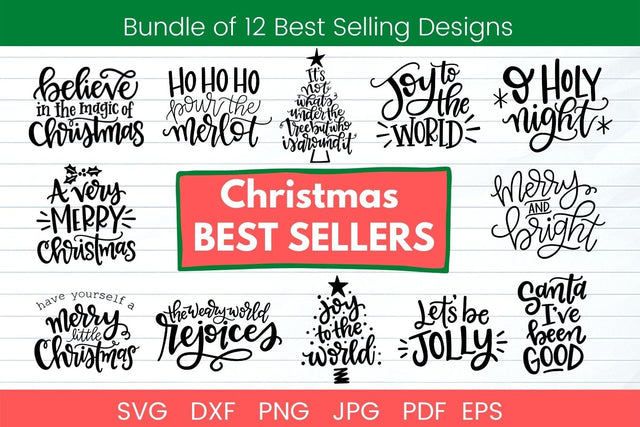 Christmas SVG best sellers bundle SVG Lettered by Stephanie 