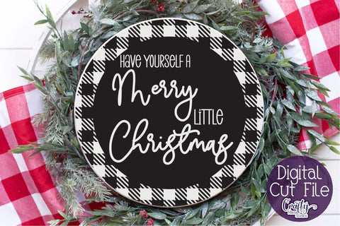 Christmas Svg, Buffalo Plaid Round Christmas Bundle Design SVG Crafty Mama Studios 