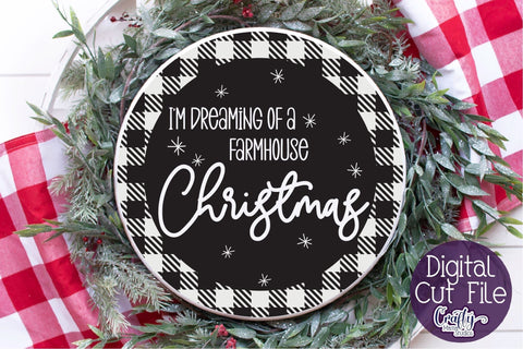 Christmas Svg, Buffalo Plaid Round Christmas Bundle Design SVG Crafty Mama Studios 