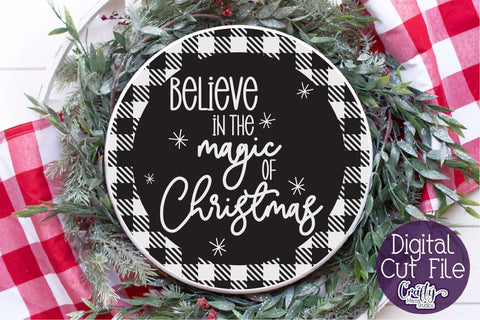 Christmas Svg, Buffalo Plaid Round Christmas Bundle Design SVG Crafty Mama Studios 