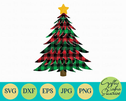 Christmas Svg - Buffalo Plaid Svg - Christmas Tree Svg - Buffalo Plaid Christmas Tree SVG Crafty Mama Studios 