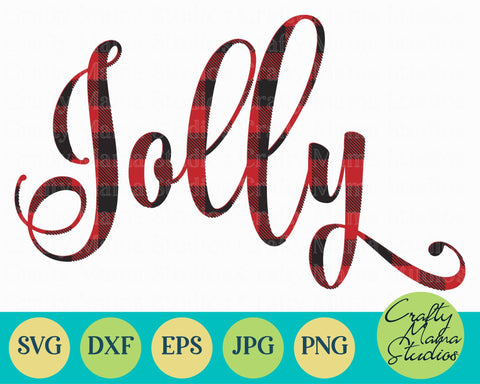 Christmas Svg - Buffalo Plaid Svg - Holiday Svg - Jolly SVG SVG Crafty Mama Studios 