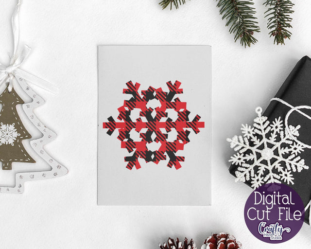 Christmas Svg - Buffalo Plaid Svg - Snowflake Svg - Buffalo Plaid Snowflake SVG SVG Crafty Mama Studios 