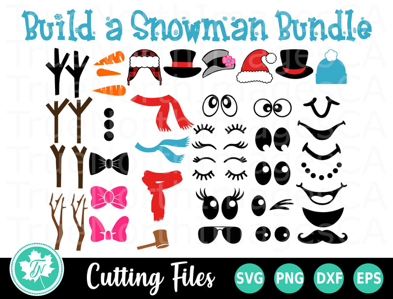 Christmas SVG | Build Your Own Snowman SVG TrueNorthImagesCA 