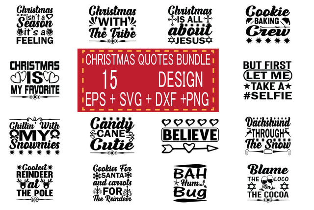 Christmas svg bundle 15 design SVG svgteam 