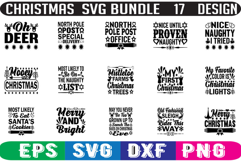 Christmas SVG bundle 17 design SVG Nurstore 