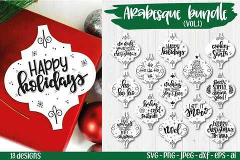 Christmas SVG Bundle - Arabesque Tile Ornaments SVG Bundle SVG TatiStudio 