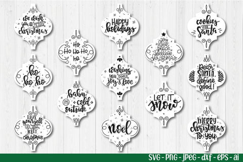 Christmas SVG Bundle - Arabesque Tile Ornaments SVG Bundle SVG TatiStudio 