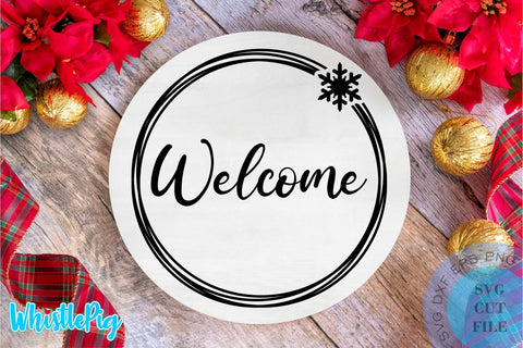 Christmas SVG Bundle Christmas Door Sign Svg Bundle Christmas Wood Round Sign Svg Bundle Christmas Bundle Farmhouse Crhistmas Bundle Farm SVG Whistlepig Designs 