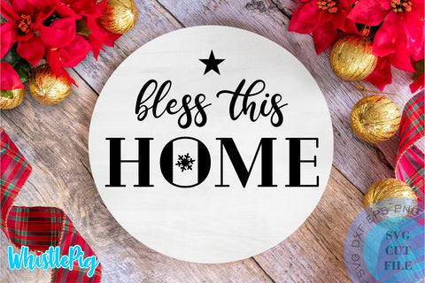 Christmas SVG Bundle Christmas Door Sign Svg Bundle Christmas Wood Round Sign Svg Bundle Christmas Bundle Farmhouse Crhistmas Bundle Farm SVG Whistlepig Designs 