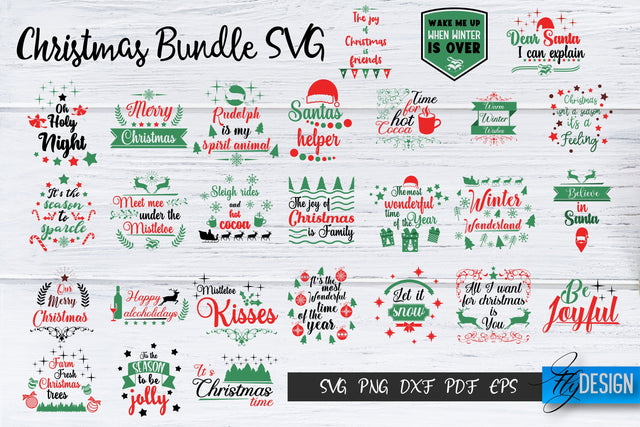 Christmas SVG Bundle. Christmas Ornament. Christmas Quotes 2 SVG Fly Design 