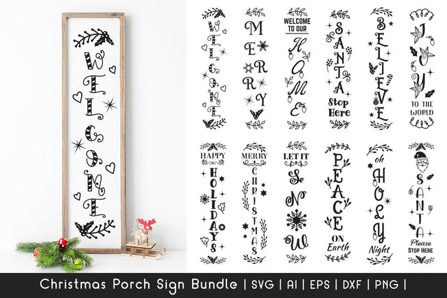 Christmas SVG Bundle - Christmas Porch Sign SVG Bundle SVG Dasagani-svg-crafts 