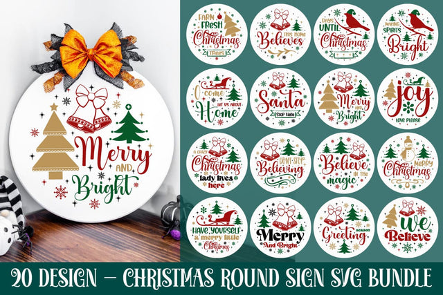 Christmas Svg Bundle , Christmas Round Sign Svg Bundle, farmhouse svg design 1 SVG designmaster24 