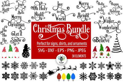 Christmas SVG Bundle | Christmas Sayings | Snowflake SVG SVG B Renee Design 